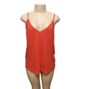 Old Navy Women Camisole XLarge Orange Rayon